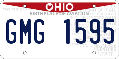 OH license plate GMG1595
