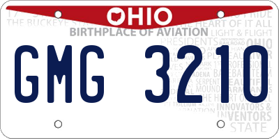 OH license plate GMG3210