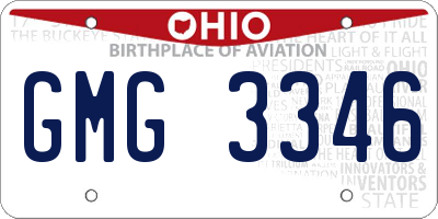 OH license plate GMG3346