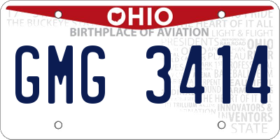 OH license plate GMG3414