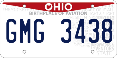 OH license plate GMG3438