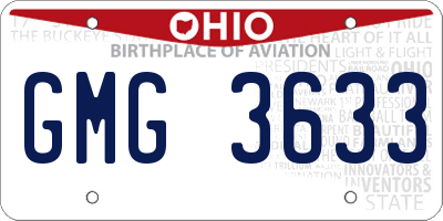 OH license plate GMG3633