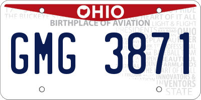 OH license plate GMG3871