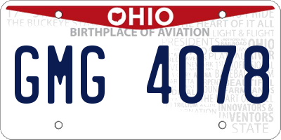 OH license plate GMG4078