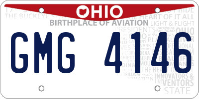 OH license plate GMG4146