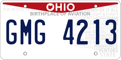OH license plate GMG4213