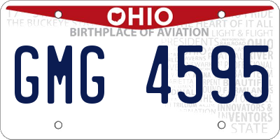OH license plate GMG4595