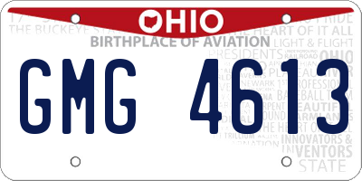 OH license plate GMG4613