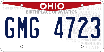 OH license plate GMG4723
