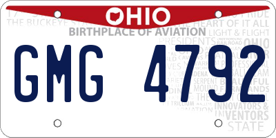 OH license plate GMG4792