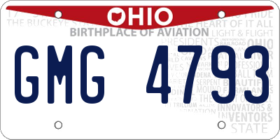 OH license plate GMG4793