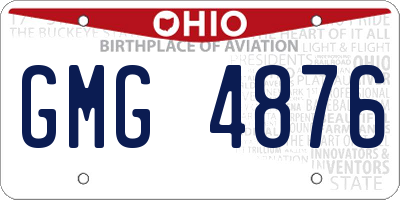 OH license plate GMG4876