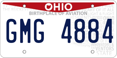 OH license plate GMG4884