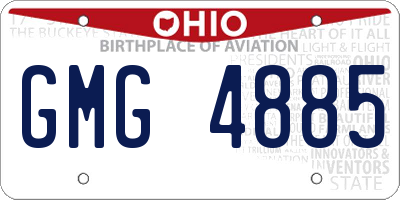 OH license plate GMG4885