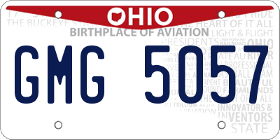 OH license plate GMG5057