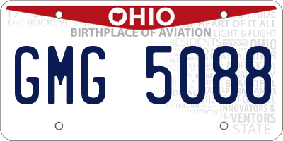 OH license plate GMG5088