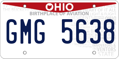 OH license plate GMG5638
