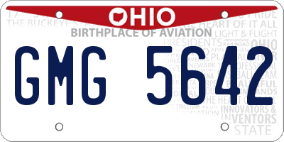 OH license plate GMG5642