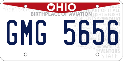 OH license plate GMG5656