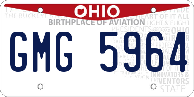 OH license plate GMG5964