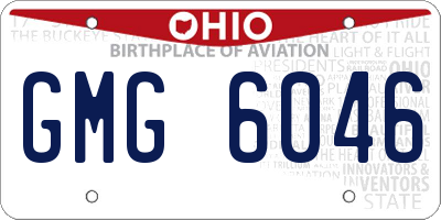 OH license plate GMG6046
