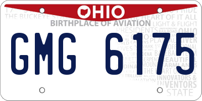 OH license plate GMG6175