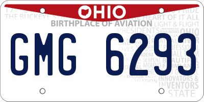 OH license plate GMG6293