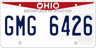 OH license plate GMG6426