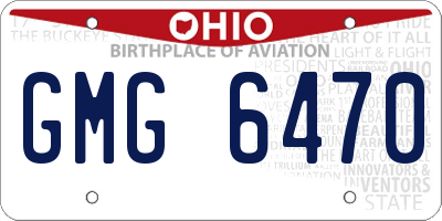 OH license plate GMG6470