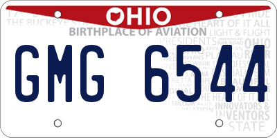 OH license plate GMG6544