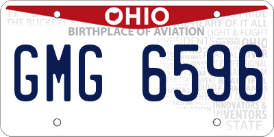 OH license plate GMG6596