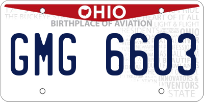 OH license plate GMG6603