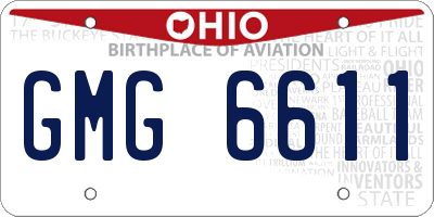 OH license plate GMG6611