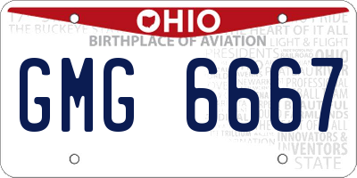 OH license plate GMG6667