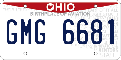 OH license plate GMG6681