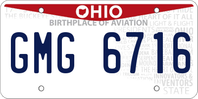 OH license plate GMG6716