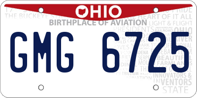 OH license plate GMG6725