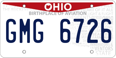 OH license plate GMG6726