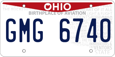 OH license plate GMG6740