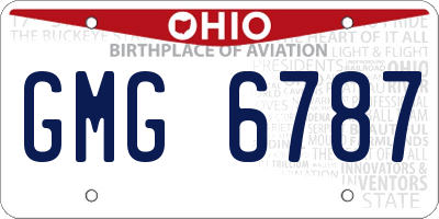 OH license plate GMG6787