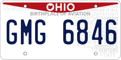OH license plate GMG6846