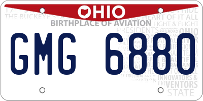 OH license plate GMG6880