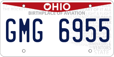 OH license plate GMG6955