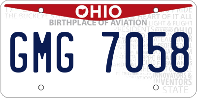 OH license plate GMG7058