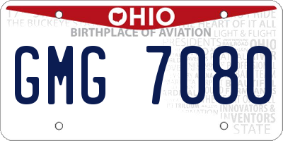 OH license plate GMG7080