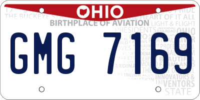 OH license plate GMG7169