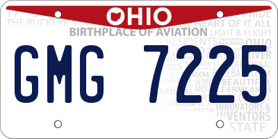 OH license plate GMG7225