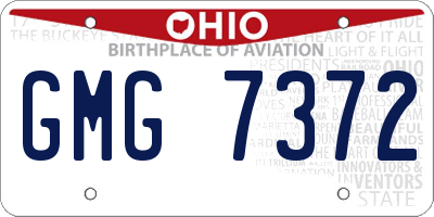 OH license plate GMG7372