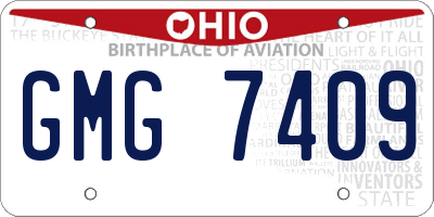OH license plate GMG7409