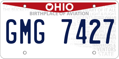 OH license plate GMG7427